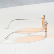 Ochelari de dama cu lentile portocalii, rame metalice argintii, TMRX07367