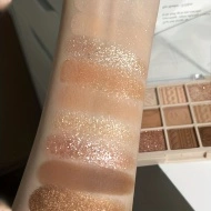 Paleta de farduri pentru ochi cu 9 culori aurii, finisaj sclipitor maro, coral și perlat, PMYP28316 - Img 3