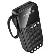 Borofone Power Bank 20000mAh BJ76A Smart - 2xUSB - with Type C, Lightning and Micro USB cables black, AKUM944 - Img 2