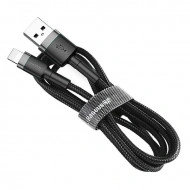 Cablu pentru incarcare si transfer de date Baseus Cafule USB/USB Type-C 3m Negru/Gri, PMCALKLF-RG1 - Img 3
