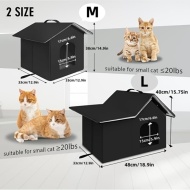 Căsuță de Exterior pentru Pisici – Impermeabilă, din Material Oxford, TMEG709519