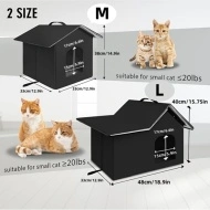 Căsuță de Exterior pentru Pisici – Impermeabilă, din Material Oxford, TMEG709519 - Img 5