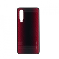 Husa pentru Huawei P30 - Husa Pro Shield Sticla Rosu cu Efect Gradient