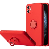 Husa pentru Xiaomi Redmi NOTE 10 5G / NOTE 10T 4G / 5G, Vennus Silicone cu inel, rosu