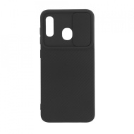 Husa Samsung Galaxy A30 - Silicon Antisoc cu Protectie Glisanta Pentru Camera - Negru