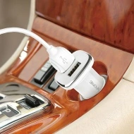 Incarcator auto Borofone BZ12 Lasting Power - 2XUSB - 2.4A, Alb, ŁAD001439 - Img 3
