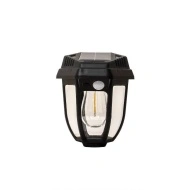 Lampa solara tip felinar 18W Smartix, Acumulator 1200mAh, Senzor 5-8M, Pentru exterior, Suport inclus, Panou solar inclinat, 600 Lumeni, Negru, AD1858 - Img 4