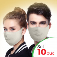 Set 10 buc Masca protectie pentru fata Fashion, Culoare Crem