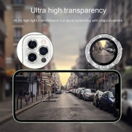 Sticlă securizată HARD DIAMOND pentru cameră (LENTILĂ) pentru iPhone 15 Pro/15 Pro Max, neagră (3 lentile), MGPROB03827