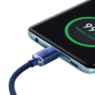 Baseus Cablu Tip C la Tip C, 1.2 metri, 100 W, albastru, KABAV1300