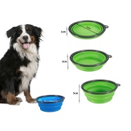 Bol pliabil din silicon cu carabiniera pentru catei si pisici, 0.4 L, PM192683