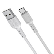 Cablu Borofone BX16 Easy - USB la Tip C - 3A, 1 metru, alb, MGKABAV1291