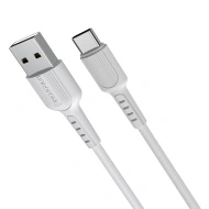 Cablu Borofone BX16 Easy - USB la Tip C - 3A, 1 metru, alb, MGKABAV1291 - Img 4