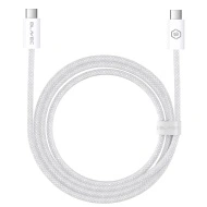 Cablu împletit Blavec Candy - Tip C la Tip C - PD 60W, 3A, 1 metru, Apple CarPlay/Android Auto (CCA-CC3W10) Alb, MGKABAV1759