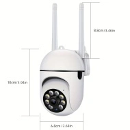 Camera de supraveghere wireless, 1080p HD, pentru interior/exterior, cu audio bidirecțional, cu card SD 32G, PMJT83130 - Img 2