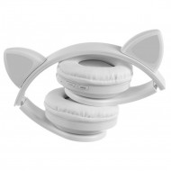 Casti fara fir cu urechi de pisica, alb, PM000168663