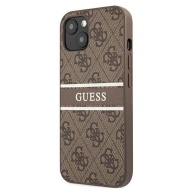 Husa pentru IPHONE 13 MINI, GUESS 4G STRIPE, maro