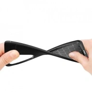 Husa Samsung Galaxy S20 PLUS Neagra din TPU cu Design de Tip Piele - Img 2