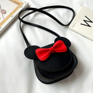 Mini Geanta Dama Red Bow, negru, L319