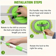 Mop din microfibra ultra-absorbant, cu maner extensibil, pentru spalare auto, PMEA150704