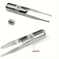 Penseta cu iluminare LED, otel inoxidabil, PMBN120202