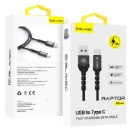 Blavec Cablu impletit USB to Type C - 3A, 1 metru, negru, KABAV1719 - Img 4