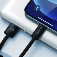 Blavec Candy Braided Cable - Type C to Type C - PD 60W, 3A, 1 Meter, Apple CarPlay/Android Auto (CCA-CC3B10) Black, MGKABAV1760