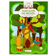 Carte de colorat A4, 28 pagini, Muzicantii din Bremen
