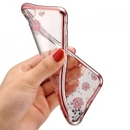 Husa pentru SAMSUNG GALAXY A41, DIAMOND FLOWER, rose - Img 4