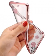 Husa pentru SAMSUNG GALAXY S21, DIAMOND FLOWER, rose