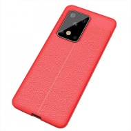 Husa Samsung Galaxy S20 PLUS Rosie din TPU cu Design de Tip Piele
