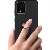 Husa Samsung Galaxy S20 ULTRA Neagra Din Policarbonat Premium cu Inel Rotativ