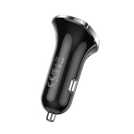 Incarcator auto Borofone BZ15 Auspicious - 2XUSB - 2.4A, Negru, ŁAD001441