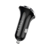 Incarcator auto Borofone BZ15 Auspicious - 2XUSB - 2.4A, Negru, ŁAD001441 - Img 4