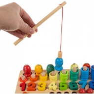 Jucarie interactiva din lemn, 6 in 1, stimuleaza imaginatia, coordonarea mana-ochi, creativitatea, concentrarea dar si manipularea obiectelor, PM000172523