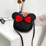 Mini Geanta Dama Red Bow, negru, L319
