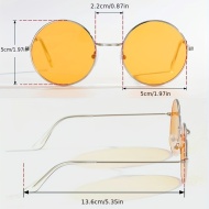 Ochelari de dama cu lentile portocalii, rame metalice argintii, TMRX07367