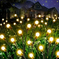 Set 10 Lumini Solare LED pentru Exterior – Lumină Multicoloră, Rezistente la Apă, Montaj Ușor, TMWM124929