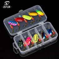 Set naluci de pescuit, 10 buc, multicolor, cu carlige triple, TMMM825359