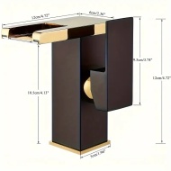 Baterie Lavoar cascadă auriu/negru pentru baie, PMNH337385
