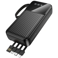Borofone Power Bank 20000mAh BJ76A Smart - 2xUSB - with Type C, Lightning and Micro USB cables black, AKUM944 - Img 3
