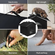 Căsuță de Exterior pentru Pisici – Impermeabilă, din Material Oxford, TMEG709519