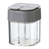 Dozator de condimente, cu 4 compartimente, gri, PMKH229467
