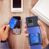 Husa Huawei P40 Pro - Book Type Card Holder, albastru, HWP40PRO-007