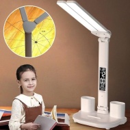 Lampa de birou Charging version 1, Reglare intensitate lumina rece/calda, USB, Timp, Temperatura, Data, Alb, AD4492
