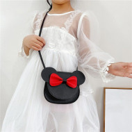 Mini Geanta Dama Red Bow, negru, L319
