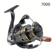 Mulineta pentru pescuit la feeder Rooblinos Premium cu maner pliabil si bobina metalica, PMPG192919