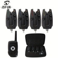 Set 4+1 Avertizori Electronici de Pescuit cu Telecomandă și Husă de Transport – JSFUN, TMKH345958
