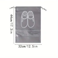 Set 5 saci de depozitare pantofi, pentru calatorie, cu protectie antipraf, PMXY199296 - Img 3