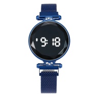Ceas Dama cu inchidere magnetica, Fashion Touch Screen Digital, Albastru, LD100-V2